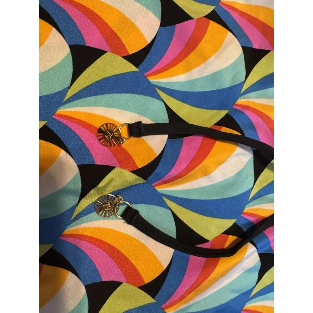 Sunshine 79 Hang Loose Bandeau Tankini Top Colorful Charm Ties Size 4 NEW - Picture 5 of 12